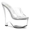 Pleaser - BEAU601 Wedges - Transparent/White Product image